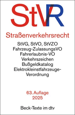 Abbildung von Straßenverkehrsrecht | 63. Auflage | 2025 | beck-shop.de
