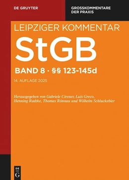 Abbildung von Herb / Krauß | Leipziger Kommentar. StGB. Band 8: §§ 123-145d | 14. Auflage | 2025 | beck-shop.de