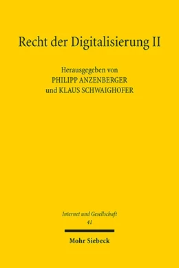 Abbildung von Anzenberger / Schwaighofer | Recht der Digitalisierung II | 1. Auflage | 2025 | beck-shop.de