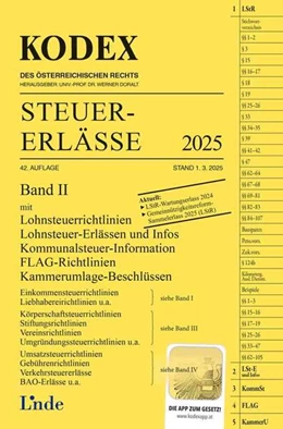 Abbildung von Titz-Frühmann / Doralt | KODEX Steuer-Erlässe 2025, Band II | 42. Auflage | 2025 | beck-shop.de
