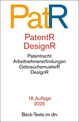 Abbildung von Patent- und Designrecht | 18. Auflage | 2025 | beck-shop.de