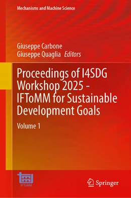 Abbildung von Carbone / Quaglia | Proceedings of I4SDG Workshop 2025 - IFToMM for Sustainable Development Goals | 1. Auflage | 2025 | beck-shop.de