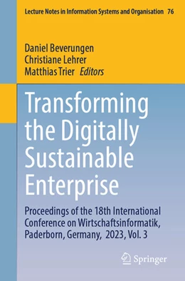 Abbildung von Beverungen / Lehrer | Transforming the Digitally Sustainable Enterprise | 1. Auflage | 2025 | beck-shop.de