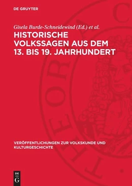 Abbildung von Burde-Schneidewind / Agricola | Historische Volkssagen aus dem 13. bis 19. Jahrhundert | 1. Auflage | 1978 | beck-shop.de