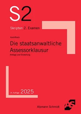 Abbildung von Kock / Rieck | Die staatsanwaltliche Assessorklausur | 14. Auflage | 2025 | beck-shop.de