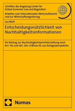 Abbildung von Wolf | Entscheidungsnützlichkeit von Nachhaltigkeitsinformationen | 1. Auflage | 2025 | beck-shop.de
