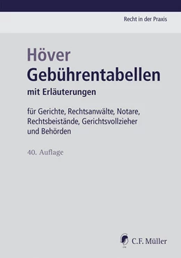 Abbildung von Gebührentabellen | 40. Auflage | 2025 | beck-shop.de