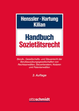Abbildung von Henssler / Kilian | Handbuch Sozietätsrecht | 3. Auflage | 2025 | beck-shop.de