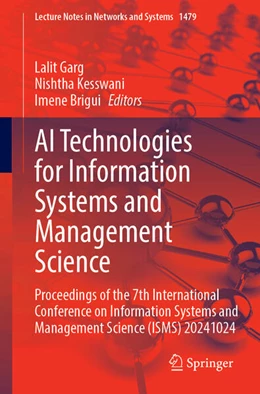 Abbildung von Garg / Kesswani | AI Technologies for Information Systems and Management Science | 1. Auflage | 2025 | beck-shop.de