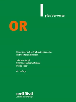 Abbildung von Aeppli / Hrubesch-Millauer | OR plus Verweise | 48. Auflage | 2025 | beck-shop.de