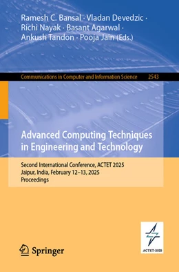 Abbildung von Bansal / Devedzic | Advanced Computing Techniques in Engineering and Technology | 1. Auflage | 2025 | beck-shop.de