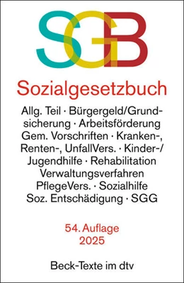 Abbildung von Sozialgesetzbuch mit Sozialgerichtsgesetz | 54. Auflage | 2025 | beck-shop.de