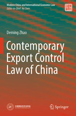 Abbildung von Zhao | Contemporary Export Control Law of China | 1. Auflage | 2025 | beck-shop.de