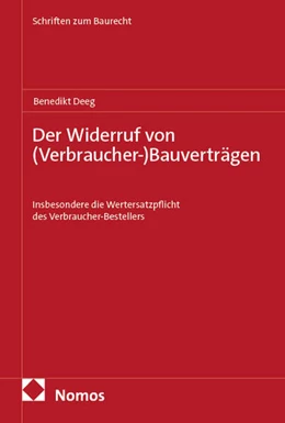 Abbildung von Deeg | Der Widerruf von (Verbraucher-)Bauverträgen | 1. Auflage | 2025 | 31 | beck-shop.de
