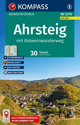 Abbildung von Sturm | KOMPASS Wanderführer Ahrsteig mit Rotweinwanderweg, 30 Touren/Etappen mit Extra-Tourenkarte | 2. Auflage | 2025 | beck-shop.de