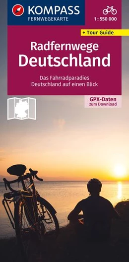 Abbildung von KOMPASS Radfernwegekarte Radfernwege Deutschland 1:550.000 | 3. Auflage | 2025 | beck-shop.de