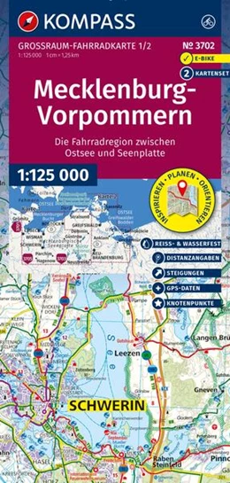 Abbildung von KOMPASS Großraum Fahrradkarte 3702 Mecklenburg-Vorpommern 1:125.000 | 2. Auflage | 2025 | beck-shop.de