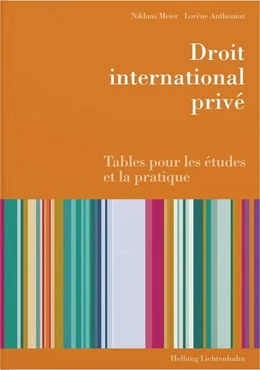 Abbildung von Meier / Anthonioz | Droit international privé | 1. Auflage | 2025 | beck-shop.de