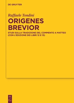 Abbildung von Tondini | Origenes brevior | 1. Auflage | 2023 | beck-shop.de