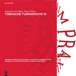 Abbildung von Gabain / Winter | Türkische Turfantexte IX | 1. Auflage | 1959 | beck-shop.de