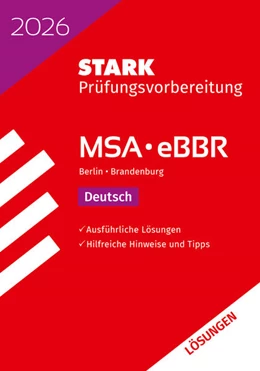 Abbildung von STARK Lösungen zu Deutsch - MSA/eBBR 2026 Berlin/Brandenburg - Prüfungsvorbereitung | 21. Auflage | 2025 | beck-shop.de