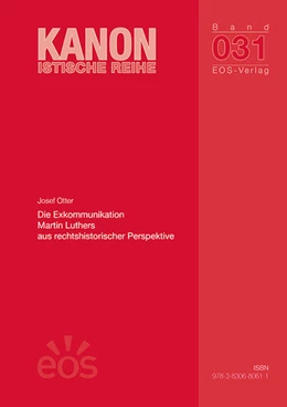 Abbildung von Otter | Die Exkommunikation Martin Luthers aus rechtshistorischer Perspektive | 1. Auflage | 2021 | 31 | beck-shop.de