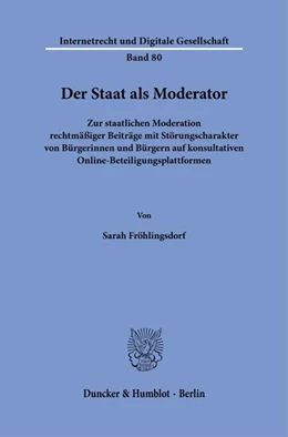 Abbildung von Fröhlingsdorf | Der Staat als Moderator | 1. Auflage | 2025 | beck-shop.de