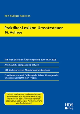 Abbildung von Radeisen | Praktiker-Lexikon Umsatzsteuer | 16. Auflage | 2025 | beck-shop.de
