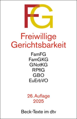 Abbildung von Freiwillige Gerichtsbarkeit | 26. Auflage | 2025 | beck-shop.de