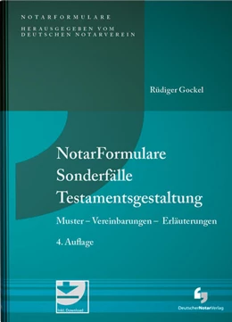 Abbildung von Gockel | NotarFormulare Sonderfälle Testamentsgestaltung | 4. Auflage | 2025 | beck-shop.de