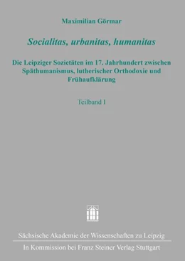 Abbildung von Görmar | Socialitas, urbanitas, humanitas | 1. Auflage | 2025 | beck-shop.de