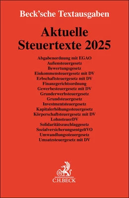 Abbildung von Aktuelle Steuertexte 2025 | | 2025 | beck-shop.de