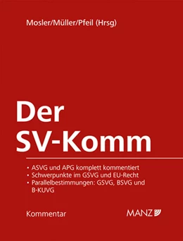 Abbildung von Mosler / Müller | Der SV-Komm | 1. Auflage | 2025 | beck-shop.de