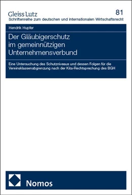 Abbildung von Hupfer, M.A. | Der Gläubigerschutz im gemeinnützigen Unternehmensverbund | 1. Auflage | 2025 | 81 | beck-shop.de