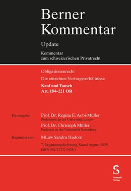 Abbildung von Aebi-Müller / Müller | Kauf und Tausch, Art. 184–221 OR, 7. Ergänzungslieferung | 1. Auflage | 2025 | beck-shop.de