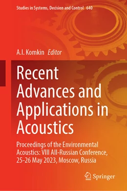 Abbildung von Komkin | Recent Advances and Applications in Acoustics | 1. Auflage | 2025 | beck-shop.de