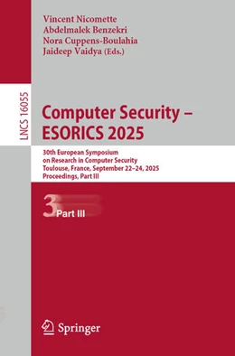 Abbildung von Nicomette / Benzekri | Computer Security – ESORICS 2025 | 1. Auflage | 2025 | beck-shop.de