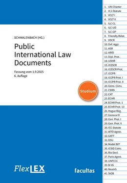 Abbildung von Schmalenbach | FlexLex Public International Law Documents | Studium | 6. Auflage | 2025 | beck-shop.de