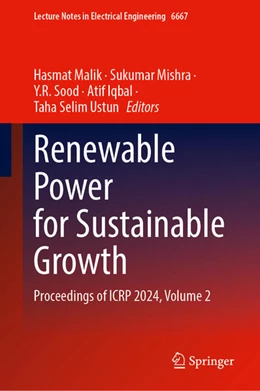 Abbildung von Malik / Mishra | Renewable Power for Sustainable Growth | 1. Auflage | 2026 | beck-shop.de