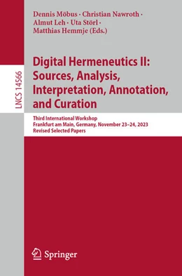 Abbildung von Möbus / Nawroth | Digital Hermeneutics II: Sources, Analysis, Interpretation, Annotation, and Curation | 1. Auflage | 2025 | beck-shop.de