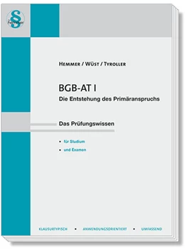Abbildung von Hemmer / Wüst | BGB AT I - Entstehung des Primäranspruchs | 18. Auflage | 2025 | beck-shop.de