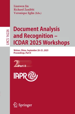 Abbildung von Jin / Zanibbi | Document Analysis and Recognition – ICDAR 2025 Workshops | 1. Auflage | 2025 | beck-shop.de