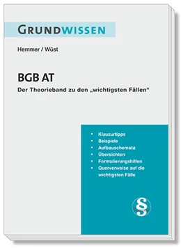 Abbildung von Hemmer / Wüst | Grundwissen BGB AT | 13. Auflage | 2025 | beck-shop.de