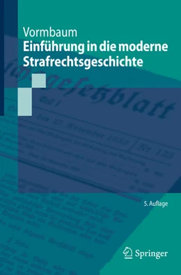 Abbildung von Vormbaum | Einführung in die moderne Strafrechtsgeschichte | 5. Auflage | 2025 | beck-shop.de
