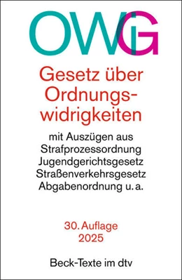 Abbildung von Gesetz über Ordnungswidrigkeiten | 30. Auflage | 2025 | beck-shop.de