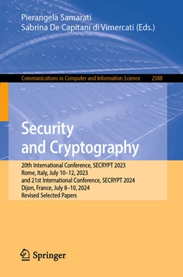 Abbildung von Samarati / De Capitani di Vimercati | Security and Cryptography | 1. Auflage | 2025 | beck-shop.de