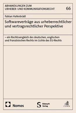 Abbildung von Hafenbrädl | Softwareverträge aus urheberrechtlicher und vertragsrechtlicher Perspektive | 1. Auflage | 2025 | beck-shop.de