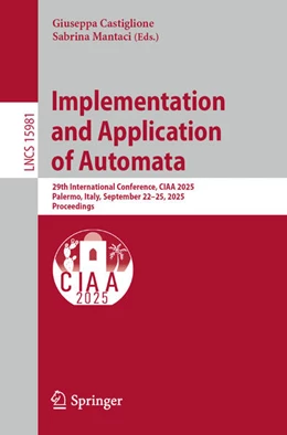 Abbildung von Castiglione / Mantaci | Implementation and Application of Automata | 1. Auflage | 2025 | beck-shop.de