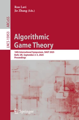 Abbildung von Lavi / Zhang | Algorithmic Game Theory | 1. Auflage | 2025 | beck-shop.de