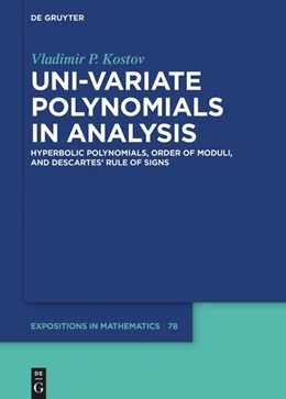 Abbildung von Kostov | Uni-variate Polynomials in Analysis | 1. Auflage | 2025 | beck-shop.de